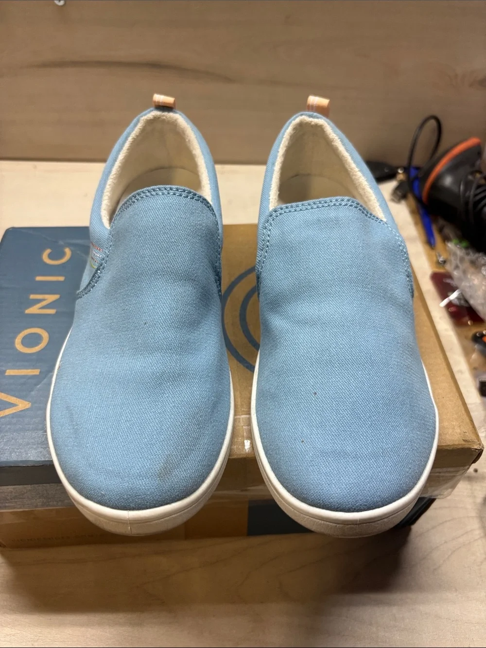 Marshall Light Blue Slip-On Sneakers #549